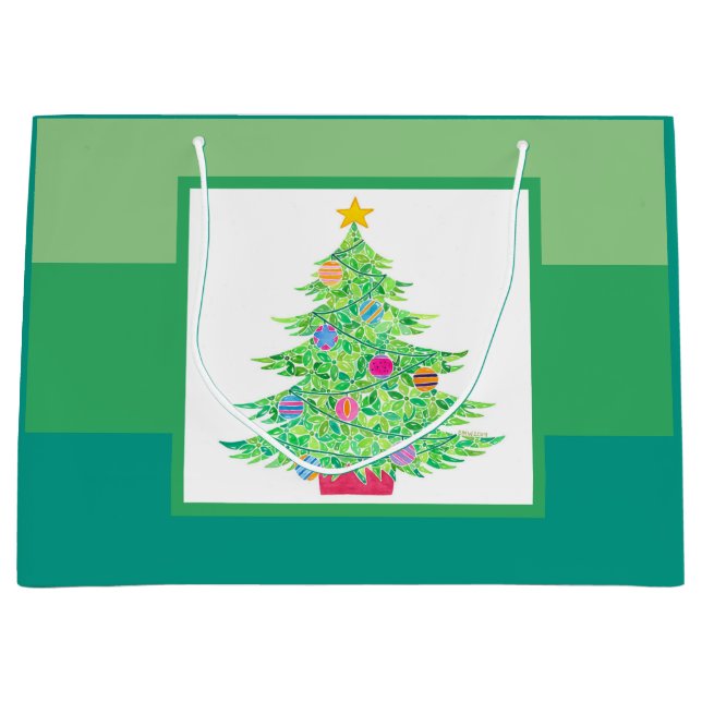 Bolsa de regalo grande del árbol de Navidad (Anverso)