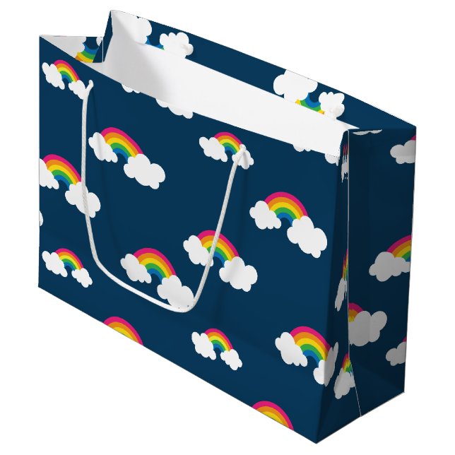 Bolsa de regalo grande del arcoiris (Angulo Anverso)