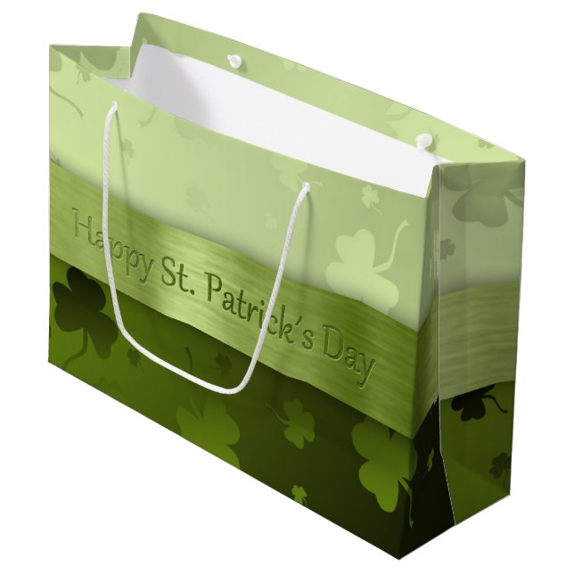Bolsa de regalo grande del Día de San Patricio (Angulo Anverso)