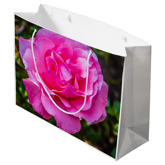 Bolsa De Regalo Grande Delicada rosa. (Angulo reverso)