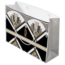 Delicia Art Deco Patrón Personalizado Inicial