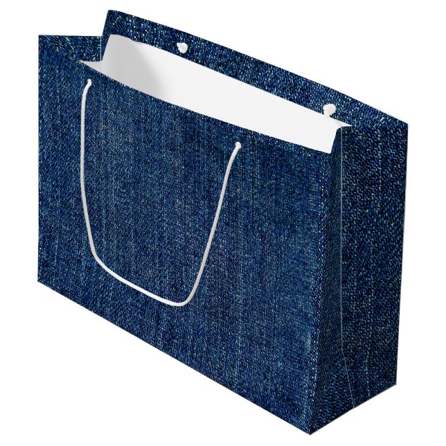Bolsa De Regalo Grande Denim oscuro (Angulo Anverso)