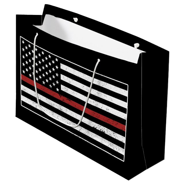 Bolsa De Regalo Grande Departamento de Bomberos de la Bandera de Estados  (Angulo Anverso)