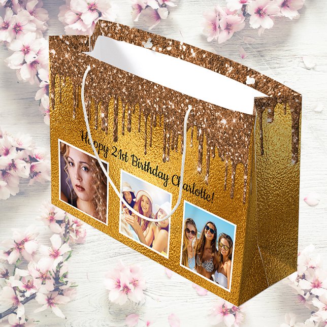 Bolsa De Regalo Grande Derivaciones fotográficas de personalizados de oro (Subido por el creador)