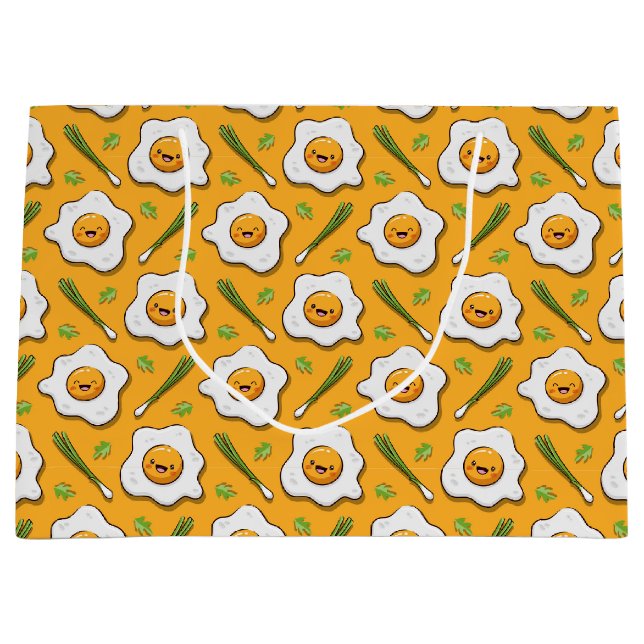 Bolsa De Regalo Grande Desayuno de huevos felices (Anverso)