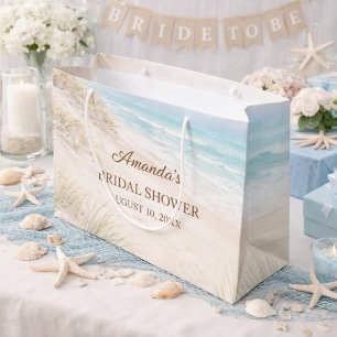 Bolsa De Regalo Grande Desayuno de novia playa costero elegante