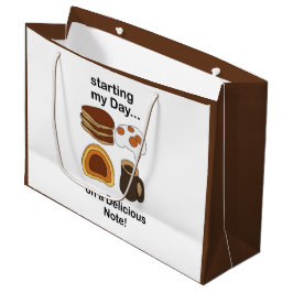 Bolsa De Regalo Grande Desayuno Empezando Mi Día Con Una Nota Deliciosa