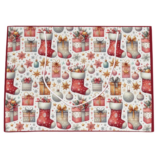 Bolsa De Regalo Grande Deseos de Navidad (Anverso)