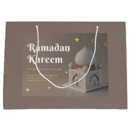 Bolsa De Regalo Grande Deseos de Ramadan con Caligrafía Árabe Elegante