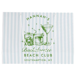 Bolsa De Regalo Grande Despedida de Soltera Azul Vintage Moderno Retro