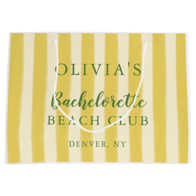 Bolsa De Regalo Grande Despedida de soltera de verano amarilla y verde (Anverso)