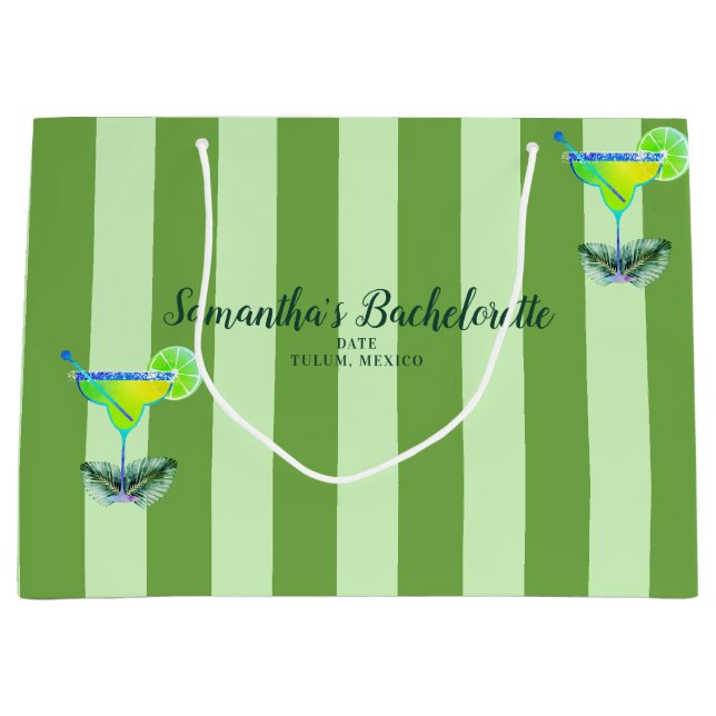 Bolsa De Regalo Grande Despedida de Soltera Margarita de Matrimonio con T (Anverso)