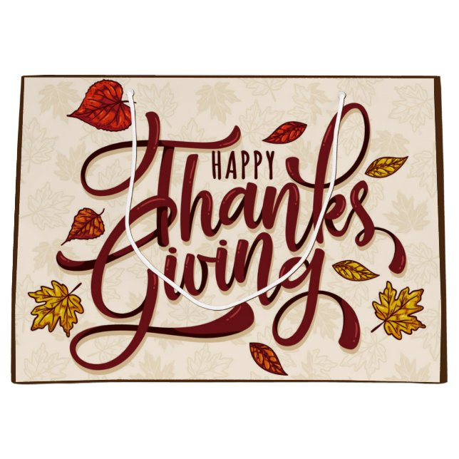 Bolsa De Regalo Grande Día de Acción de Gracias (Anverso)