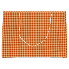 Bolsa De Regalo Grande Día de Acción de Gracias de Autumn Gingham