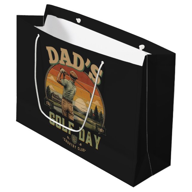 Bolsa De Regalo Grande Día de Golf de Papá (Angulo Anverso)