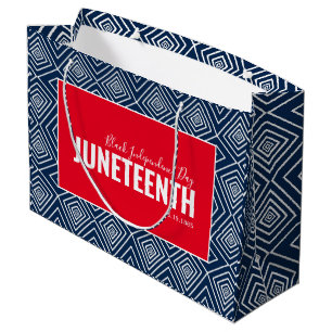 Bolsa De Regalo Grande Día de la Independencia Azul Blanco Rojo 19 de jun