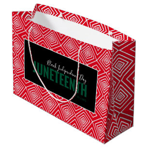 Bolsa De Regalo Grande Día de la Independencia Verde Rojo de 1865
