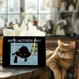 Bolsa De Regalo Grande Día de la madre del gato negro