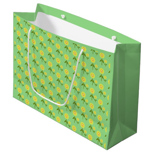 Bolsa De Regalo Grande Día de la Madre Sunflowers Patterned (Angulo Anverso)
