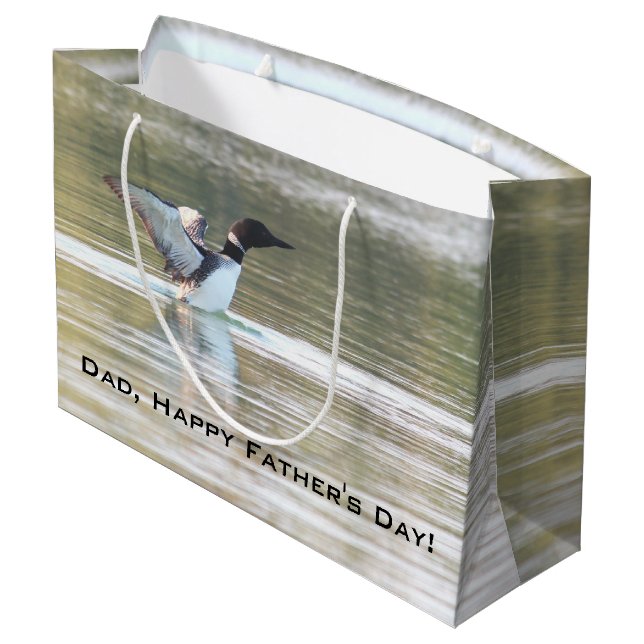 Bolsa De Regalo Grande Día de Papá Feliz (Angulo reverso)