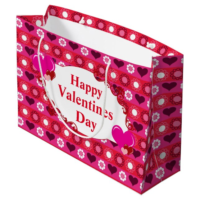 Bolsa De Regalo Grande Día de San Valentín grande (Angulo reverso)