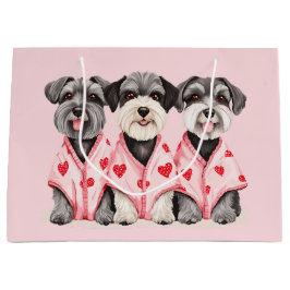 Bolsa De Regalo Grande Día de San Valentín Schnauzer Dogs