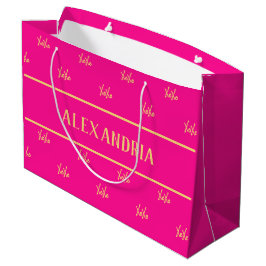 Bolsa De Regalo Grande Día de San Valentín XOXO Rosado Personalizado