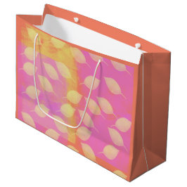Bolsa De Regalo Grande Día Festivo en Amarillo, Terracota y Rosa