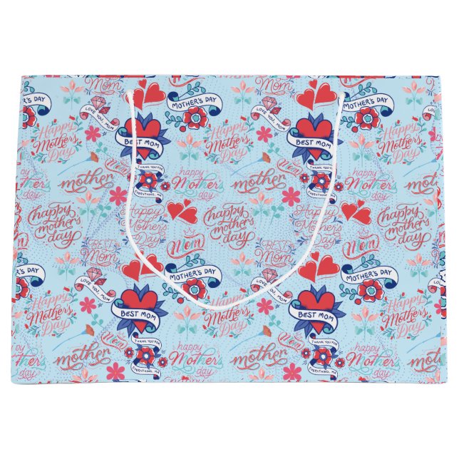 Bolsa De Regalo Grande Día Madre BG 02 LBlue BG (Anverso)