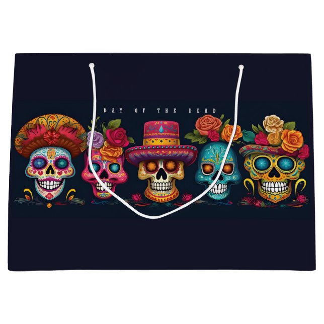 Bolsa De Regalo Grande Día muerto Fiesta derrumbe azucarero feriado de Ha (Anverso)