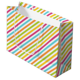 Bolsa De Regalo Grande Diagonal stripes in vibrant colors