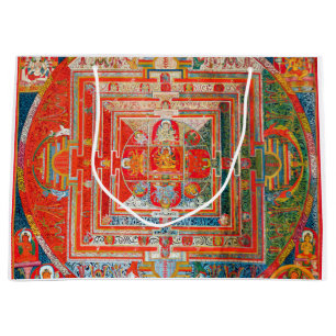 Bolsa De Regalo Grande Diagrama cósmico de Mandala para meditación