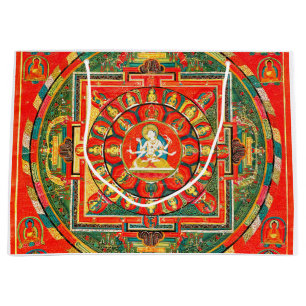 Bolsa De Regalo Grande Diagrama cósmico de Mandala para meditación