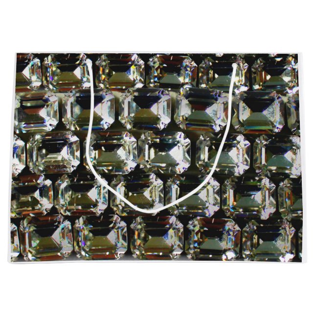 Bolsa De Regalo Grande Diamantes, elegantes piedras preciosas (Anverso)