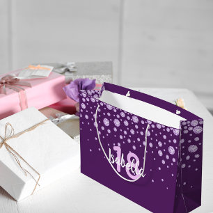 Bolsa De Regalo Grande Diamantes en monograma púrpura de 18 años