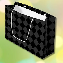 Bolsa De Regalo Grande Diamantes negros y húmedos - Elegantes y sin tiemp