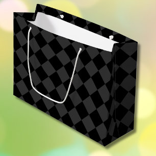 Bolsa De Regalo Grande Diamantes negros y húmedos - Elegantes y sin tiemp