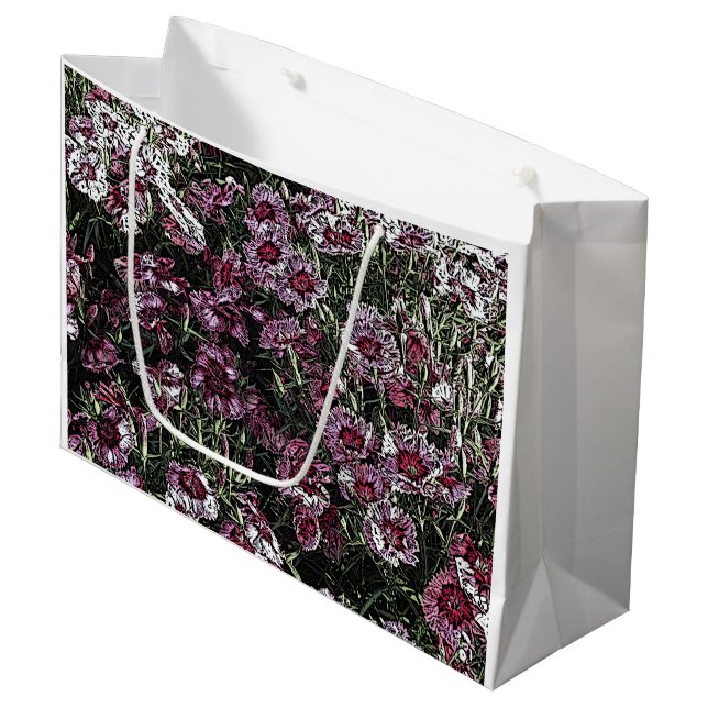 BOLSA DE REGALO GRANDE DIANTHUS FLOWERS (Angulo Anverso)