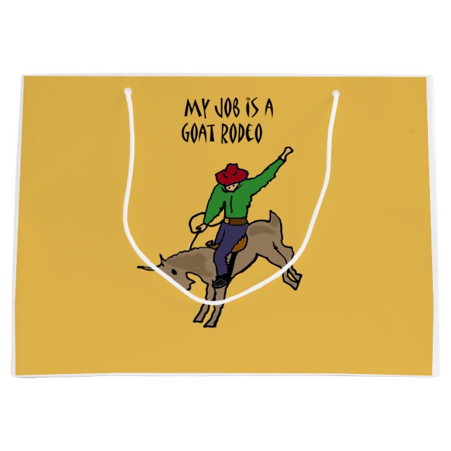 Bolsa De Regalo Grande Dibujo animado divertido del humor del trabajo del (Anverso)