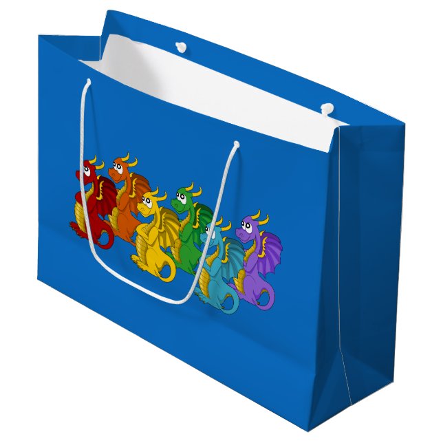 Bolsa De Regalo Grande Dibujos animados de dragones (Angulo Anverso)