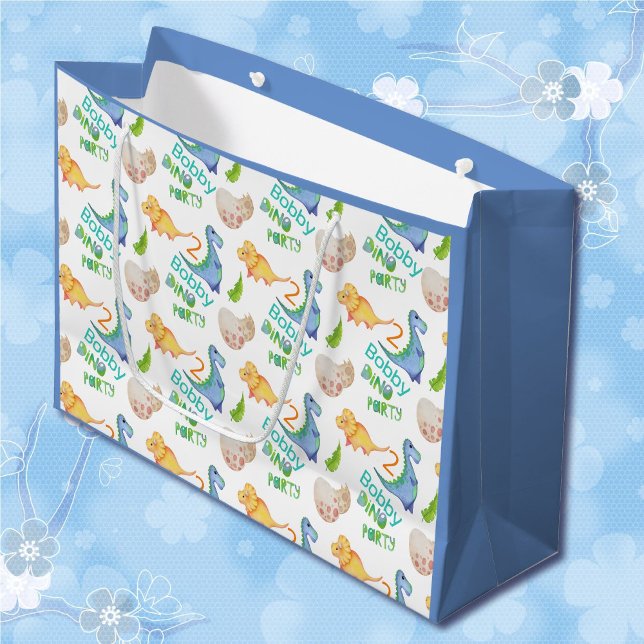 Bolsa De Regalo Grande Dino Fiesta Cute Dinosaurio Nacimiento Niño Nombre (Subido por el creador)