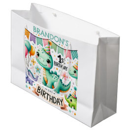 Bolsa De Regalo Grande Dinosaur Dino Fiesta de cumpleaños 1