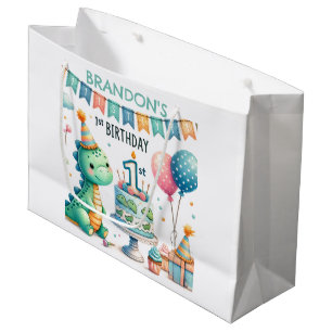 Bolsa De Regalo Grande Dinosaur Dino Fiesta de cumpleaños 1