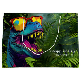 Bolsa De Regalo Grande Dinosaur Guay Purple Jungle