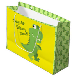 Bolsa De Regalo Grande Dinosaur T-rex Kids Primer cumpleaños Fiesta de Di