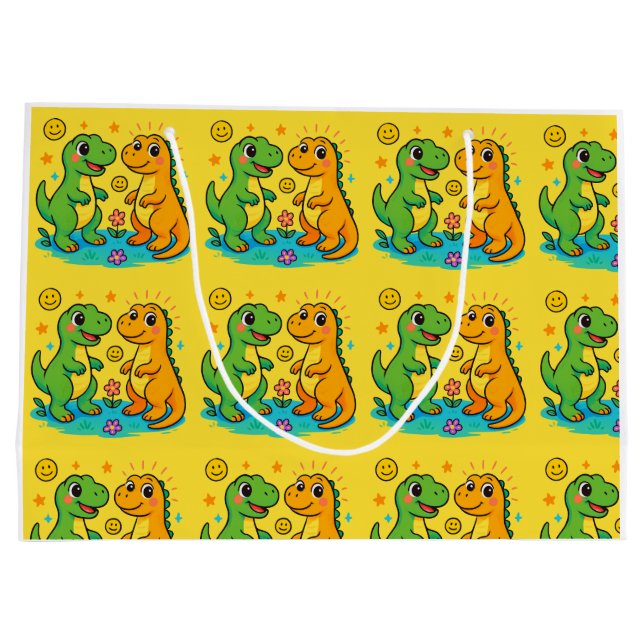 Bolsa De Regalo Grande Dinosaurio (Reverso)