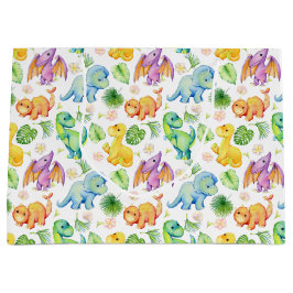 Bolsa De Regalo Grande Dinosaurio de bebé colorido