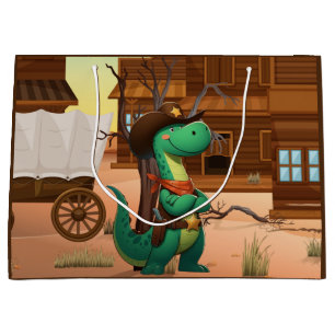 Bolsa De Regalo Grande Dinosaurio sheriff/vaquero lindo
