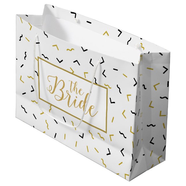 Bolsa De Regalo Grande Dios y negro calumnias Ines y patrón de esquina (Angulo Anverso)