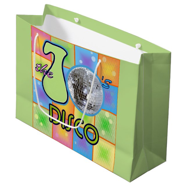 Bolsa De Regalo Grande Disco de los años 70 (Angulo Anverso)